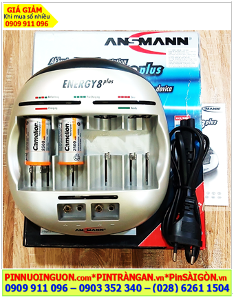 Ansman Energy 8Plus, Bộ sạc 4viên pin C - Kèm sẳn 2 pin sạc Camelion NH-C2500BP2 (C2500mAh-1.2v) chính hãng